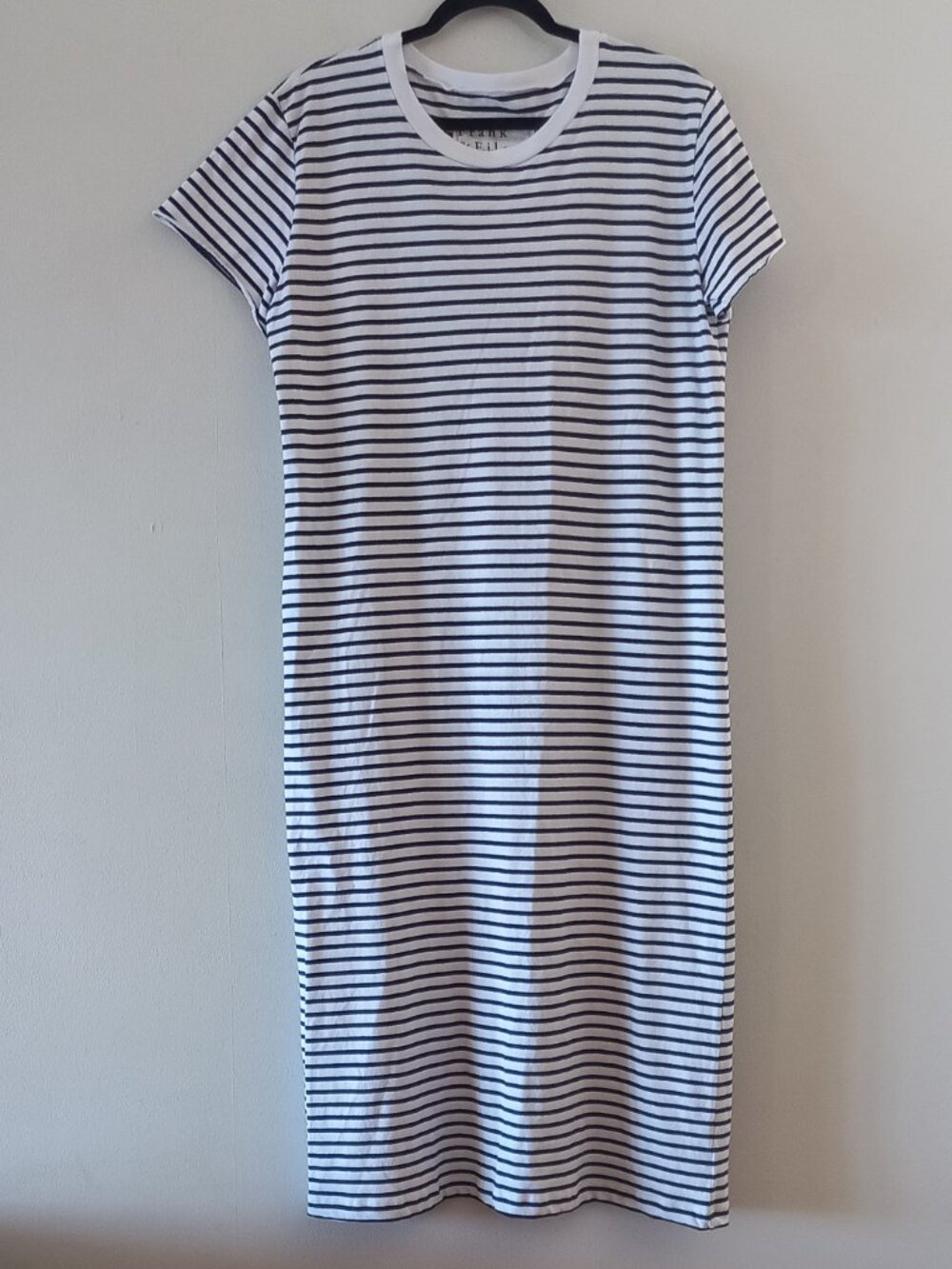 FRANK &EILEEN  Tee Lab 100% cotton casual striped t shirt dress long